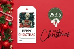 Christmas Skeleton Gift Tags, Christmas Gift Tag Designs Product Image 3