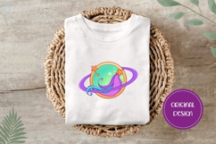 Hand Drawn Cosmic Illustration, Colorful Planet PNG Product Image 3
