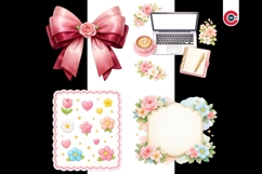 Romantic Blush Floral Planner &amp; Digital Business Clipart Product Image 3
