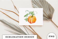 Watercolor Autumn Pumpkin png Product Image 3