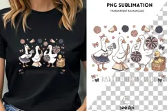 Just A Cheerleading Goose PNG | Cheerleader Goose Design Product Image 3
