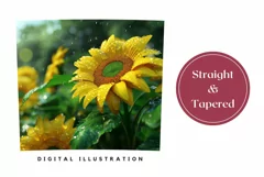 Sunflowers Tumbler Wrap Design, 3D Sunflowers Sublimation Product Image 3