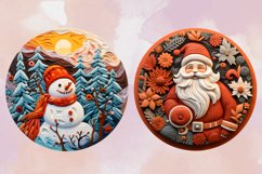 Santa Claus Felted Wool Ornament Bundle, Santa Claus Product Image 4