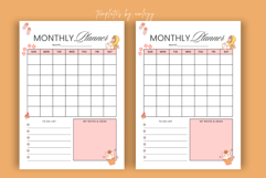 Cute Monthly Planner Template for Canva Printable Aesthetic Product Image 3