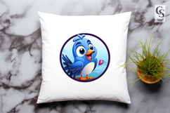 Blue Bird Family Clipart Sublimation PNG Product Image 3