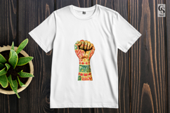 African Pattern Raised Fist Art Clipart Sublimation PNG Product Image 2