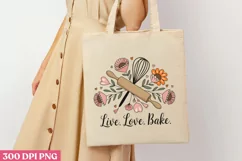 Live. Love. Bake PNG, Cooking Sublimation PNG Product Image 3