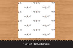 Minimalist Cat Face Seamless Pattern Product Image 2