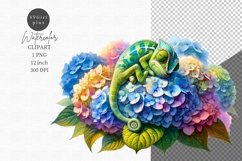 Chameleon clipart, Tropic sublimation Product Image 1