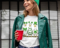 Funny St. Patricks Day Silly Goose PNG Coquette Lucky Clover Product Image 2