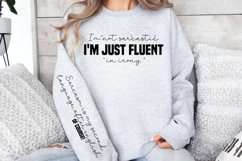 I&#039;m not sarcastic i&#039;m just fluent in irony sleeve SVG PNG Product Image 3