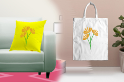 Yellow Petal Trio Embroidery Design Product Image 3