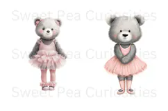 Bear, Teddy Bear, Shabby Chic, Ephemera, PNG, Clipart Product Image 3