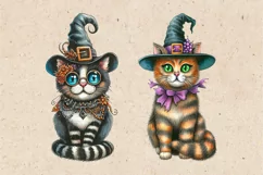 Watercolor Halloween Spooky Cat PNG sublimation Product Image 3