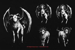 10 Bundle Dark Art Dark Sheep Baphomet Demon Skull Devil Product Image 5