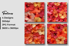 Red Hibiscus Floral Digital Paper Product Image 3