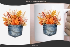 Autumn denim pocket png design for T-shirts Product Image 3