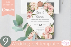 Floral Wedding Canva Templates Bundle, Botanical invitation Product Image 3