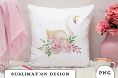 Watercolor Swan Princess png Product Image 3