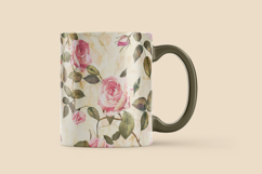 Watercolor rose leaves digital paper Product Image 3