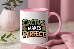 Cactus Makes Perfect Cute Graphic Design For T-Shirts Product Image 3