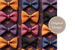 Halloween Bows Tumbler Wrap, Cute Halloween Tumbler PNG Product Image 3