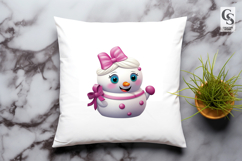 Cute Pink Snow Clipart Sublimation PNG Product Image 3