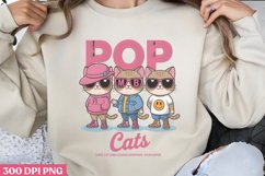 Pop Cats PNG, Funny Cat Sublimation PNG Product Image 3