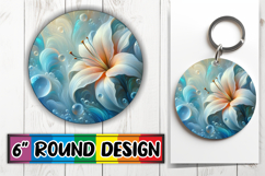 Radiant Ornaments Round Design, 3D Flower Product Image 1
