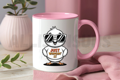 Funny Cartoon Chick With Sunglasses And Just Wingin It Product Image 3