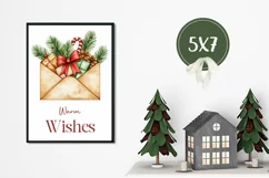 Watercolor Christmas Greeting Cards, Christmas Card Designs Product Image 3