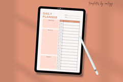Boho Minimal Daily Planner | Aesthetic Daily Planner Canva Product Image 3