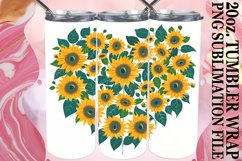 Heart Made of Flowers Tumbler Wrap Sublimation Art Product Image 1