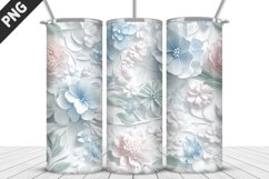 3D Flowers Tumbler Wrap | Sublimation Design | Tumble PNG Product Image 4