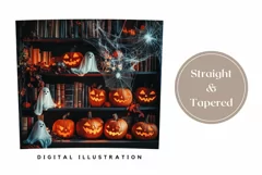 Halloween Pumpkins Tumbler Wrap, 3D Ghosts Tumbler Design Product Image 3