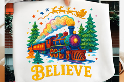 Believe North Pole Train Png, Faux Yarn Believe North Pole Product Image 2