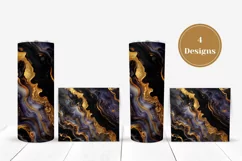 Black Marble Tumbler Sublimation, Glitter Tumbler Designs Product Image 3