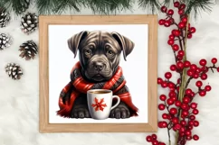 Christmas Dog And Coffee Clipart, Christmas Clipart Product Image 3