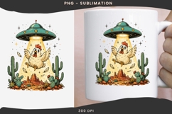 UFO chicken png design for T-shirts Product Image 3