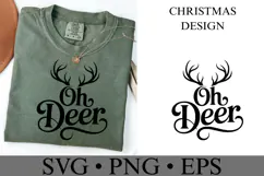 Oh Deer Svg | Christmas svg | Shirt Svg Product Image 3