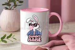 Retro Easter Bunny Blowing Bubble Sublimation PNG Design Product Image 3