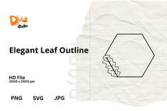 Elegant Leaf Outline Frame Product Image 1