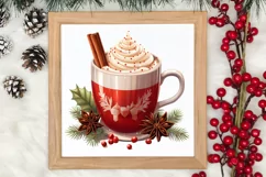 Christmas Drink Clipart Sublimation, Christmas PNG Product Image 3