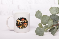 Cartoon Mushrooms Illustration PNG, Night Forest PNG Product Image 3