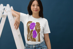 Abstract Floral Outline Modern Embroidery Design Product Image 3