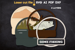 Fishing SVG laser cut files for Glowforge Product Image 3