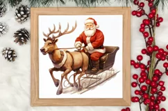 Christmas Sleigh Sublimation Clipart, Christmas PNG Product Image 3