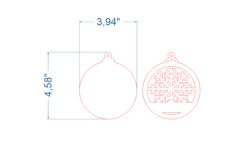 Christmas Ornament SVG laser cut file for Glowforge Product Image 4