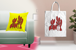 Abstract Red Leaf Shape Embroidery Design Product Image 3