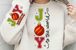 Joy To The World PNG, Joy Yarn PNG, Merry Christmas Faux Product Image 1